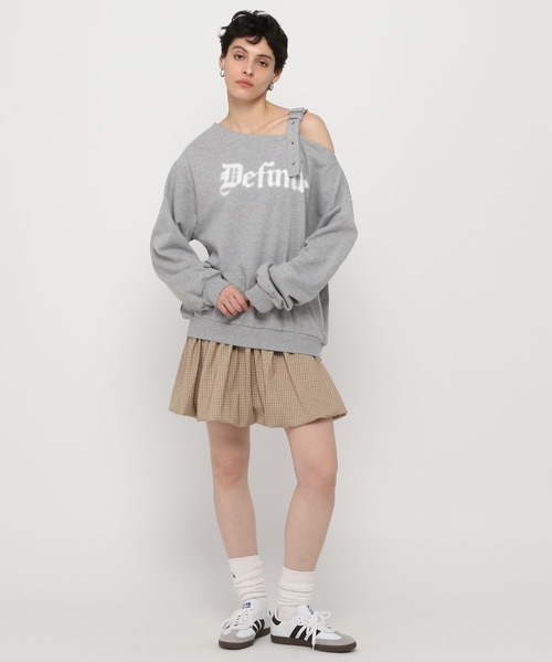 3.3 Field Trip （3.3フィールドトリップ）の「3.3 Field Trip／チェックバルーンスカート（スカート・レディース・グレー/ベージュ・FREE）」の8枚目の写真