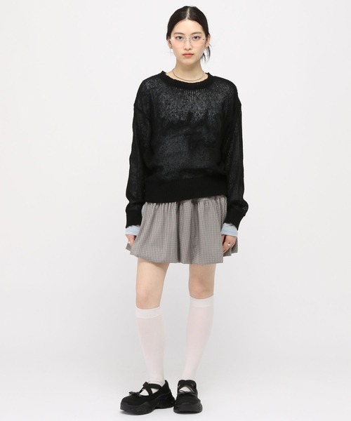 3.3 Field Trip （3.3フィールドトリップ）の「3.3 Field Trip／チェックバルーンスカート（スカート・レディース・グレー/ベージュ・FREE）」の14枚目の写真