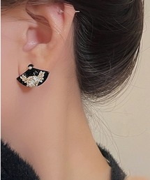 扇子デザインピアス