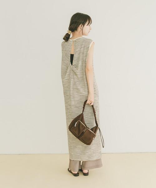 ITEMS URBANRESEARCH(アイテムズ アーバンリサーチ)の「ハニカムワッフルノースリワンピース(ワンピース・レディース・イエロー/グレー/オフホワイト・FREE)」の22枚目の写真