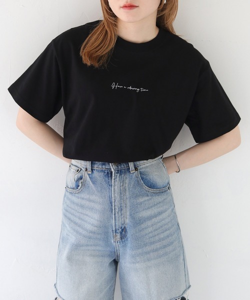 cheriella（シェリエラ）の「【cheriella】カリグラフィーロゴTシャツ CALLIGRAPHY LOGO T-SHIRT（Tシャツ/カットソー・レディース・ホワイト/ブラック/ブラック系その他/ホワイト系その他・L/M/S）」の10枚目の写真