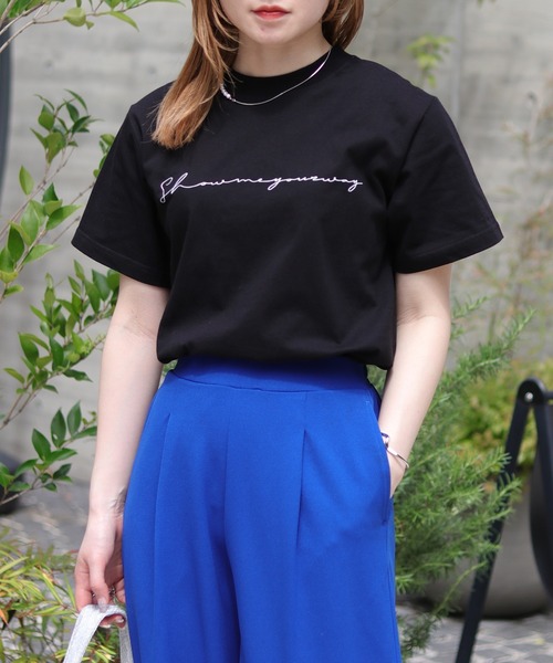 cheriella（シェリエラ）の「【cheriella】カリグラフィーロゴTシャツ CALLIGRAPHY LOGO T-SHIRT（Tシャツ/カットソー・レディース・ホワイト/ブラック/ブラック系その他/ホワイト系その他・L/M/S）」の19枚目の写真