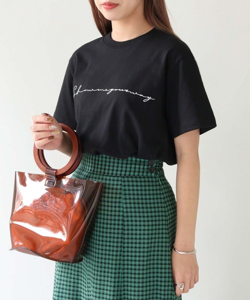cheriella（シェリエラ）の「【cheriella】カリグラフィーロゴTシャツ CALLIGRAPHY LOGO T-SHIRT（Tシャツ/カットソー・レディース・ホワイト/ブラック/ブラック系その他/ホワイト系その他・L/M/S）」の12枚目の写真