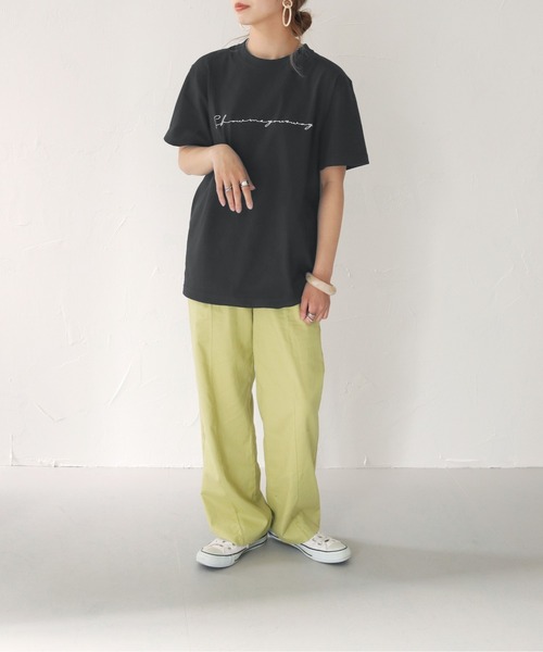 cheriella（シェリエラ）の「【cheriella】カリグラフィーロゴTシャツ CALLIGRAPHY LOGO T-SHIRT（Tシャツ/カットソー・レディース・ホワイト/ブラック/ブラック系その他/ホワイト系その他・L/M/S）」の15枚目の写真