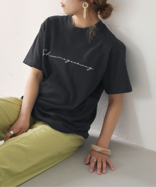 cheriella（シェリエラ）の「【cheriella】カリグラフィーロゴTシャツ CALLIGRAPHY LOGO T-SHIRT（Tシャツ/カットソー・レディース・ホワイト/ブラック/ブラック系その他/ホワイト系その他・L/M/S）」の14枚目の写真