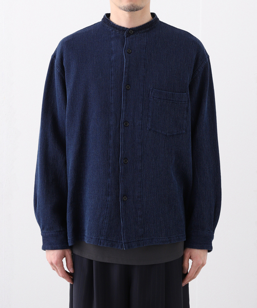 EDIFICE(エディフィス)の「tatamass(タタマス) Waffle Dobby BC SH(シャツ/ブラウス・メンズ・ブルー/ネイビー・LARGE/MEDIUM)」の4枚目の写真