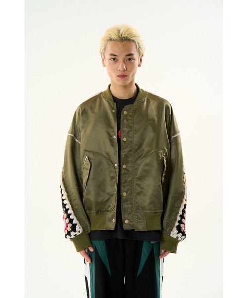 DISCOVERED ma1 ma-1 CROCHET SLEEVE MA-1 メンズ レディース