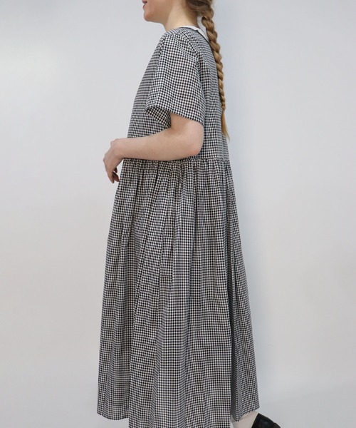 haupia（ハウピア）の「糸の記憶【ワンピース】（ワンピース・レディース・アイボリー/チャコールグレー/チェック/ストライプ・MEDIUM）」の22枚目の写真