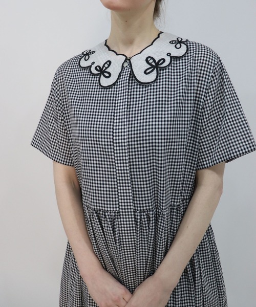 haupia（ハウピア）の「糸の記憶【ワンピース】（ワンピース・レディース・アイボリー/チャコールグレー/チェック/ストライプ・MEDIUM）」の21枚目の写真