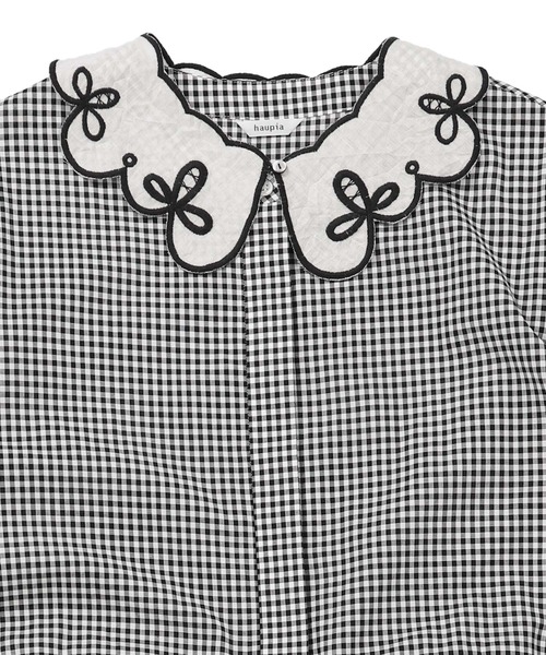 haupia（ハウピア）の「糸の記憶【ワンピース】（ワンピース・レディース・アイボリー/チャコールグレー/チェック/ストライプ・MEDIUM）」の15枚目の写真