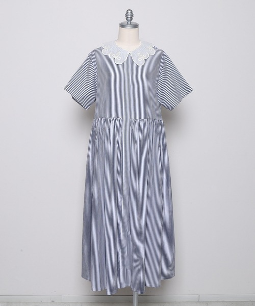 haupia（ハウピア）の「糸の記憶【ワンピース】（ワンピース・レディース・アイボリー/チャコールグレー/チェック/ストライプ・MEDIUM）」の10枚目の写真