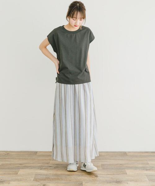 ITEMS URBANRESEARCH(アイテムズ アーバンリサーチ)の「マルチストライプギャザースカート(スカート・レディース・ピンク/ブルー・FREE)」の12枚目の写真