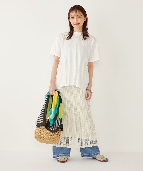 SHIPS Colors(シップス カラーズ)の「SHIPS Colors:〈手洗い可能〉変わり編み レース タイトスカート(スカート・レディース・キャメル/オフホワイト/ブラック・ONE SIZE)」の15枚目の写真