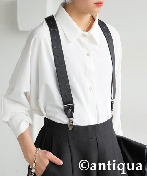 antiqua（アンティカ）の「幾何学柄サスペンダー（サスペンダー・レディース・ブラック・FREE）」の2枚目の写真