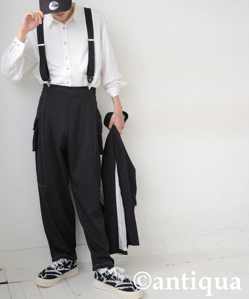 antiqua（アンティカ）の「幾何学柄サスペンダー（サスペンダー・レディース・ブラック・FREE）」の6枚目の写真