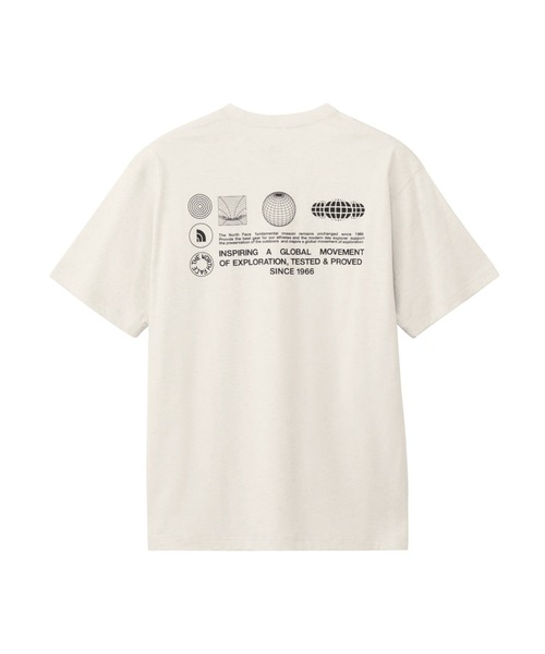 THE NORTH FACE（ザノースフェイス）の「THE NORTH FACE/ザ・ノース・フェイス　S/S FD Globe Grid Cotton Tee ショートスリーブフラッシュドライグローブグリッドコットンT NT32550（Tシャツ/カットソー・メンズ・ブラック/ホワイト/ブルー・L/M/XL）」の2枚目の写真
