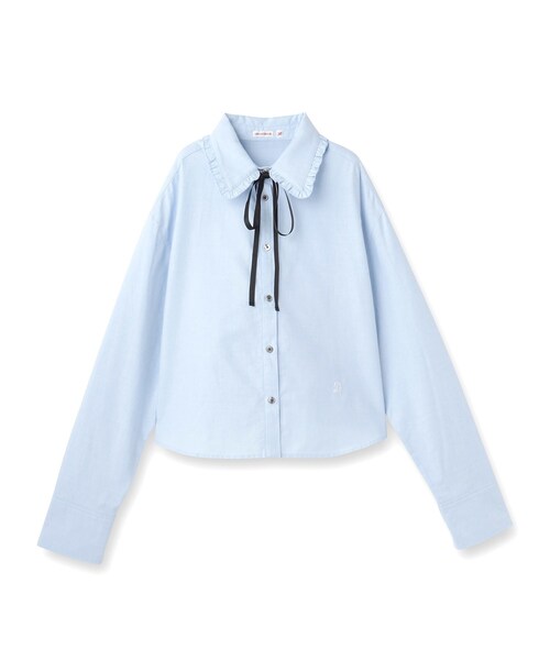 DRESSTERIOR（ドレステリア）の「【洗える/コットン混】フリルカラーオックスブラウス（シャツ/ブラウス・レディース・ブルー系その他4/ライトブルー/ホワイト・38/36/34）」の4枚目の写真