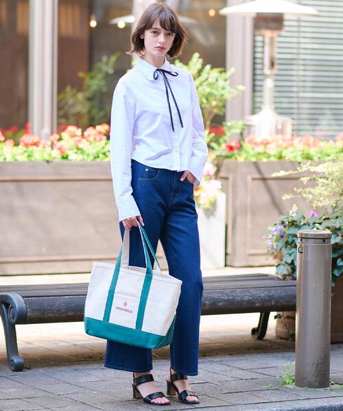 DRESSTERIOR（ドレステリア）の「【洗える/コットン混】フリルカラーオックスブラウス（シャツ/ブラウス・レディース・ブルー系その他4/ライトブルー/ホワイト・38/36/34）」の5枚目の写真