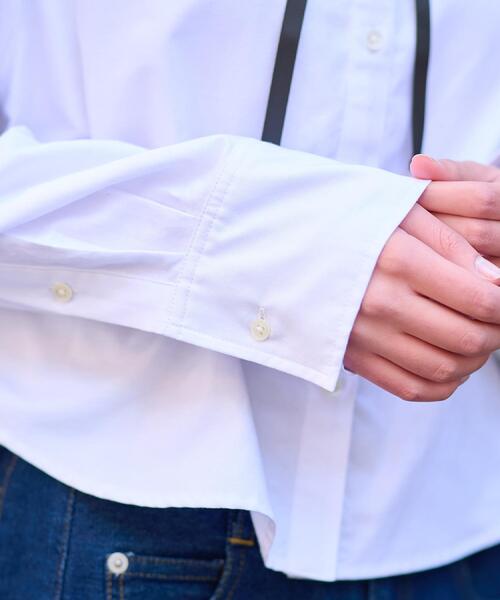 DRESSTERIOR（ドレステリア）の「【洗える/コットン混】フリルカラーオックスブラウス（シャツ/ブラウス・レディース・ブルー系その他4/ライトブルー/ホワイト・38/36/34）」の18枚目の写真