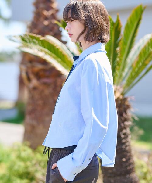 DRESSTERIOR（ドレステリア）の「【洗える/コットン混】フリルカラーオックスブラウス（シャツ/ブラウス・レディース・ブルー系その他4/ライトブルー/ホワイト・38/36/34）」の22枚目の写真