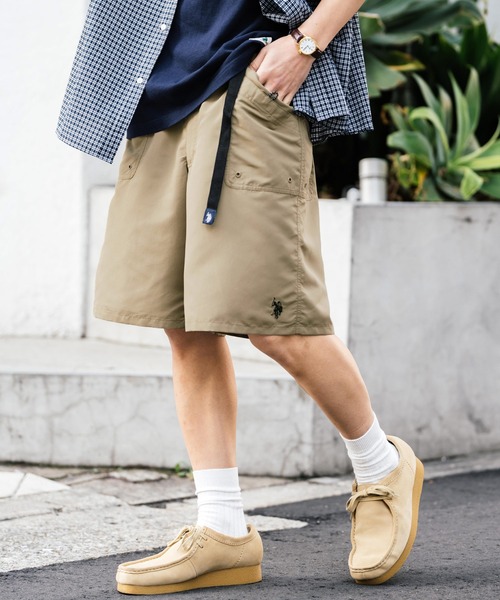 U.S. POLO ASSN.（ユーエスポロアッスン）の「U.S. POLO ASSN.  ユーエスポロアッスン 接触冷感 別注コラボ 水陸両用ワンポイントロゴ刺繍クライミングショートパンツ（その他パンツ・メンズ・ブラック/カーキ/ブルー/チャコールグレー/マスタード/パープル/ベージュ・M/L/XL）」の3枚目の写真