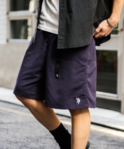 U.S. POLO ASSN.（ユーエスポロアッスン）の「U.S. POLO ASSN.  ユーエスポロアッスン 接触冷感 別注コラボ 水陸両用ワンポイントロゴ刺繍クライミングショートパンツ（その他パンツ・メンズ・ブラック/カーキ/ブルー/チャコールグレー/マスタード/パープル/ベージュ・M/L/XL）」の6枚目の写真