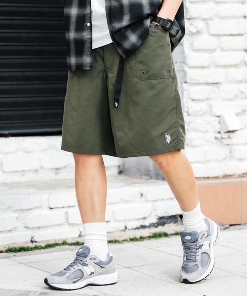 U.S. POLO ASSN.（ユーエスポロアッスン）の「U.S. POLO ASSN.  ユーエスポロアッスン 接触冷感 別注コラボ 水陸両用ワンポイントロゴ刺繍クライミングショートパンツ（その他パンツ・メンズ・ブラック/カーキ/ブルー/チャコールグレー/マスタード/パープル/ベージュ・M/L/XL）」の4枚目の写真