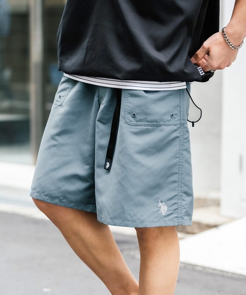 U.S. POLO ASSN.（ユーエスポロアッスン）の「U.S. POLO ASSN.  ユーエスポロアッスン 接触冷感 別注コラボ 水陸両用ワンポイントロゴ刺繍クライミングショートパンツ（その他パンツ・メンズ・ブラック/カーキ/ブルー/チャコールグレー/マスタード/パープル/ベージュ・M/L/XL）」の5枚目の写真