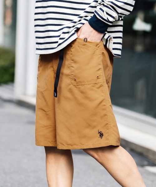 U.S. POLO ASSN.（ユーエスポロアッスン）の「U.S. POLO ASSN.  ユーエスポロアッスン 接触冷感 別注コラボ 水陸両用ワンポイントロゴ刺繍クライミングショートパンツ（その他パンツ・メンズ・ブラック/カーキ/ブルー/チャコールグレー/マスタード/パープル/ベージュ・M/L/XL）」の7枚目の写真