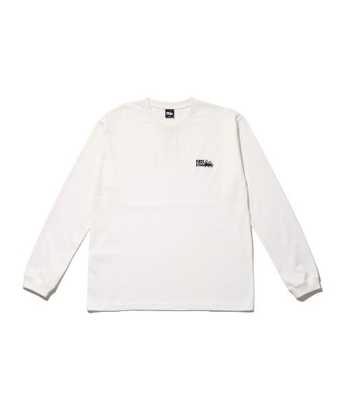 FIRST DOWN(ファーストダウン)の「FIRST DOWN LOGO L/S TEE(ファーストダウン ロゴ ロングスリーブ ティー)(Tシャツ/カットソー・メンズ・ブラック/トップグレー/ホワイト・MEDIUM/LARGE/X-LARGE)」の1枚目の写真