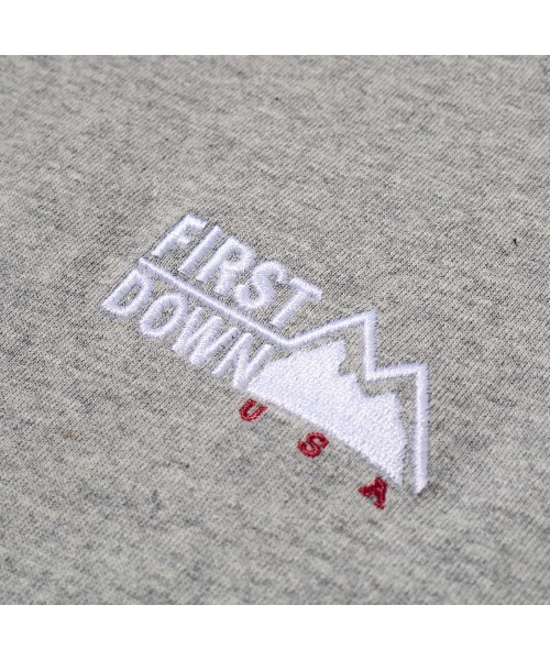 FIRST DOWN(ファーストダウン)の「FIRST DOWN LOGO L/S TEE(ファーストダウン ロゴ ロングスリーブ ティー)(Tシャツ/カットソー・メンズ・ブラック/トップグレー/ホワイト・MEDIUM/LARGE/X-LARGE)」の5枚目の写真