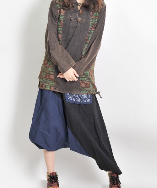 MARAI(マーライ)の「キリカエアシメサルエルパンツ エレファントパターン(その他パンツ・レディース・グリーン/ネイビー/ブラウン・FREE)」の14枚目の写真