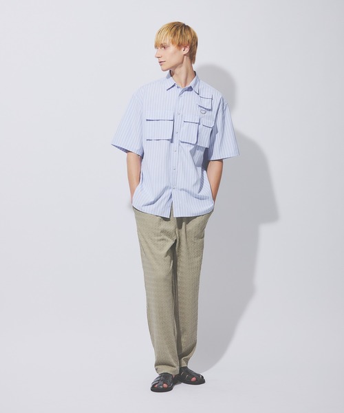 ABAHOUSE(アバハウス)の「シャーリングケーブル リラックスパンツ/イージーパンツ(その他パンツ・メンズ・ブラック/モスグリーン・46/48)」の19枚目の写真
