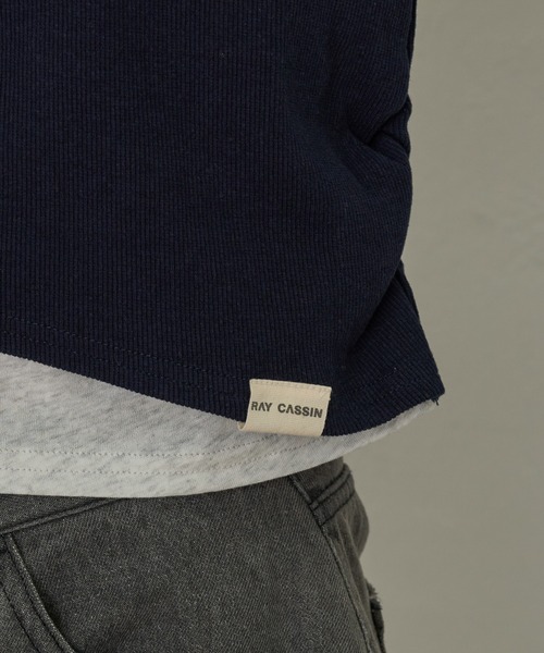 RAY CASSIN（レイカズン）の「レース付レイヤードカーディガン（Tシャツ/カットソー・レディース・ブルー系その他2/ホワイト系その他2/ホワイト系その他/ネイビー・FREE）」の9枚目の写真