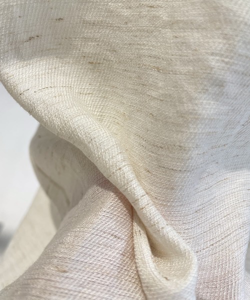 STYLE DELI（スタイルデリ）の「綿麻混紡ロングボウタイギャザーワンピース（ワンピース・レディース・ブルー/ホワイト系その他・1/2）」の3枚目の写真