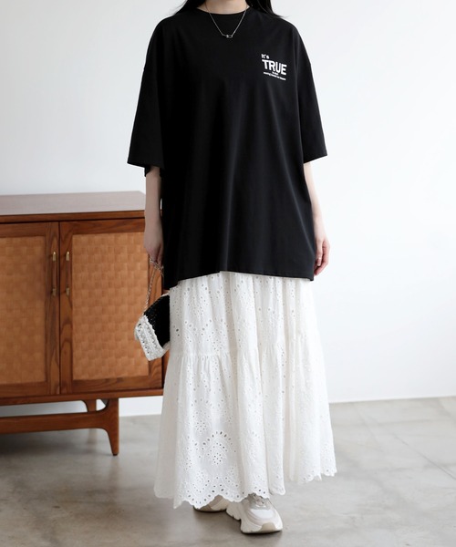 SUNFLOWER EIGHT(サンフラワーエイト)の「プリントTシャツ(Tシャツ/カットソー・レディース・ブラック系その他2/ブラック系その他/ホワイト系その他/ホワイト系その他2・M)」の6枚目の写真
