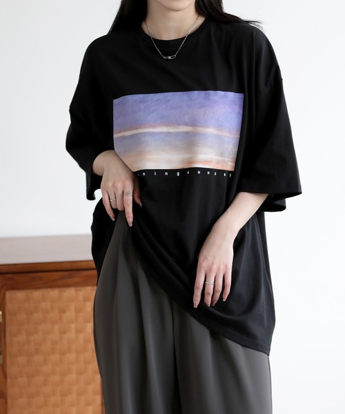 SUNFLOWER EIGHT(サンフラワーエイト)の「プリントTシャツ(Tシャツ/カットソー・レディース・ブラック系その他2/ブラック系その他/ホワイト系その他/ホワイト系その他2・M)」の15枚目の写真