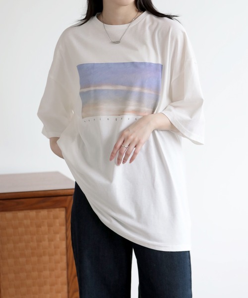 SUNFLOWER EIGHT(サンフラワーエイト)の「プリントTシャツ(Tシャツ/カットソー・レディース・ブラック系その他2/ブラック系その他/ホワイト系その他/ホワイト系その他2・M)」の19枚目の写真