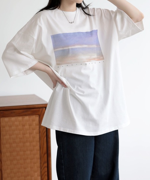 SUNFLOWER EIGHT(サンフラワーエイト)の「プリントTシャツ(Tシャツ/カットソー・レディース・ブラック系その他2/ブラック系その他/ホワイト系その他/ホワイト系その他2・M)」の20枚目の写真