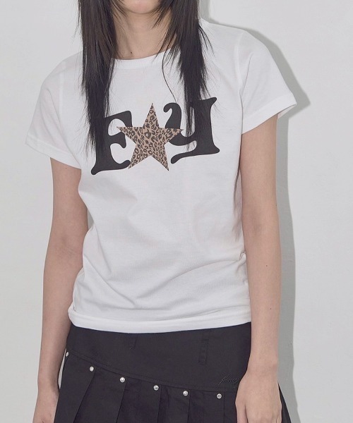 ★FANCYCLUB★FY LEOPARD TEE (WHITE)★正規品/韓国直送料込 A'GEM/9 × .kom 『 FANCY CLUB/ファンシークラブ』 FY LEOPARD