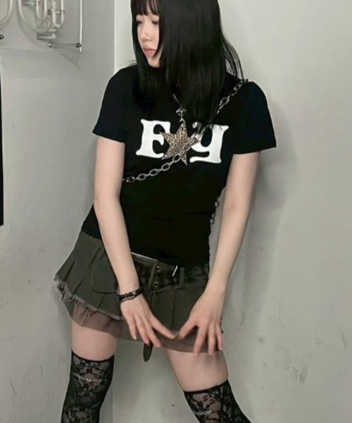 【FANCY CLUB】FY LEOPARD TEE Tシャツ / 追跡付 FY LEOPARD TEE (BLACK) F25QB100 - FANCY CLUB | 60% - Asian