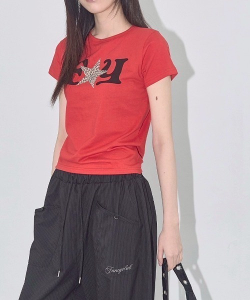 ★FANCYCLUB★FY LEOPARD TEE (BLACK)★正規品/韓国直送料込 A'GEM/9 × .kom 『 FANCY CLUB/ファンシークラブ』 FY LEOPARD