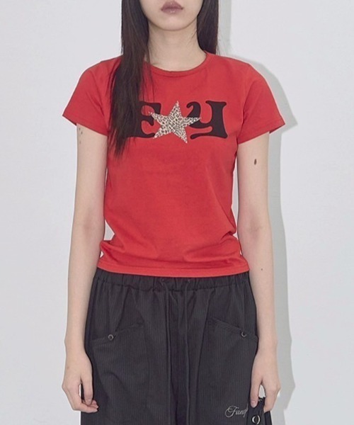 ★FANCYCLUB★FY LEOPARD TEE (BLACK)★正規品/韓国直送料込 A'GEM/9 × .kom 『 FANCY CLUB/ファンシークラブ』 FY LEOPARD