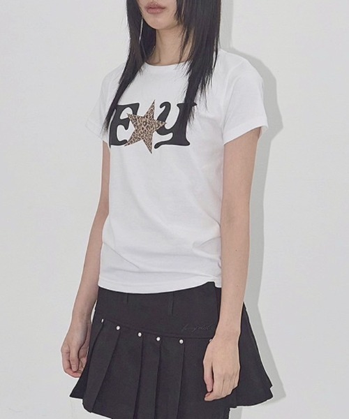 FANCY CLUB(ファンシークラブ)の「【FANCY CLUB】FY LEOPARD TEE / 【ファンシークラブ】レオパードロゴ半袖Tシャツ(Tシャツ/カットソー・レディース・ブラック/レッド/ホワイト・ONE SIZE)」の11枚目の写真