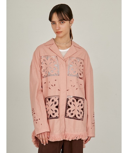 styling/｜エンブロイダリーオーバーシャツジャケット | Rakuten