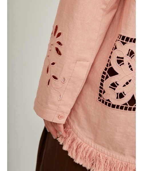 styling/（スタイリング）の「エンブロイダリーシャツジャケット（その他アウター・レディース・ベージュ/ピンク・1/0）」の12枚目の写真