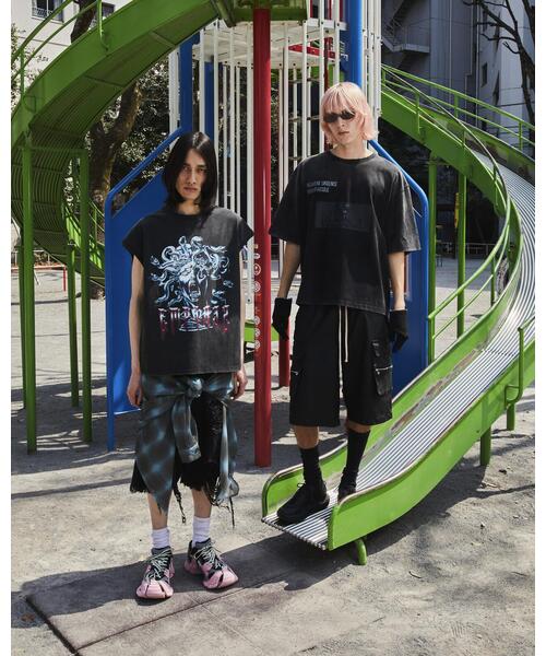DANKE SCHON(ダンケシェーン)の「DankeSchon/ダンケシェーン/11oz DAMEGE DENIM SHORTS(その他パンツ・レディース・グレー/ブラック・S/M/L)」の6枚目の写真