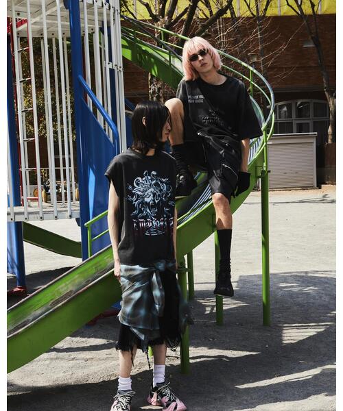 DANKE SCHON(ダンケシェーン)の「DankeSchon/ダンケシェーン/11oz DAMEGE DENIM SHORTS(その他パンツ・レディース・グレー/ブラック・S/M/L)」の7枚目の写真