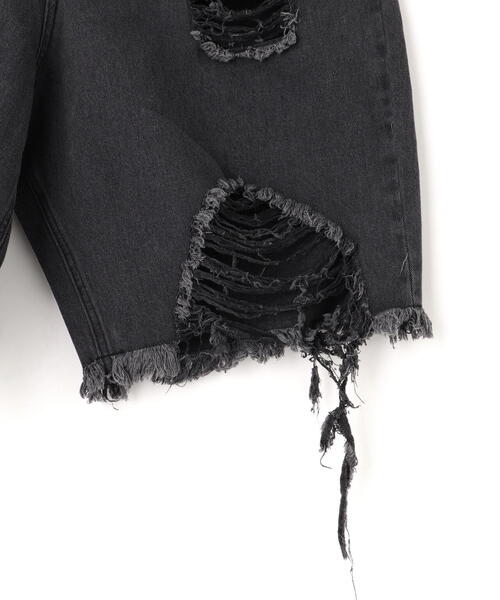 DANKE SCHON(ダンケシェーン)の「DankeSchon/ダンケシェーン/11oz DAMEGE DENIM SHORTS(その他パンツ・レディース・グレー/ブラック・S/M/L)」の12枚目の写真