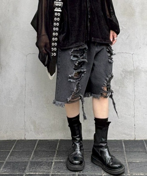 セール】DankeSchon/ダンケシェーン/11oz DAMEGE DENIM SHORTS（その他